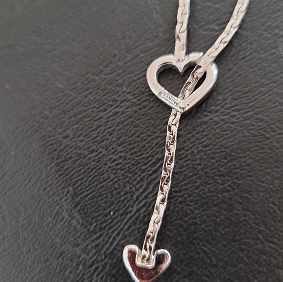 Heart snake chain silver necklace - Picture 2 of 4